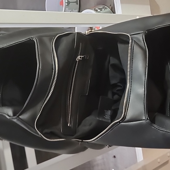 Black Bebe Tote with Gold Chain - Picture 7 of 8